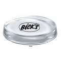 Clear Oval Paper Weight (4")